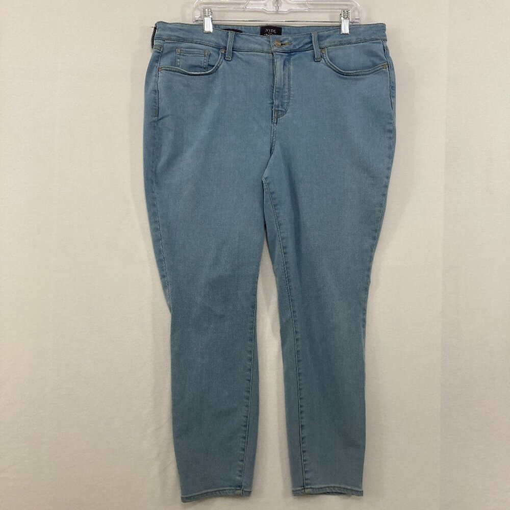 NYDJ for‎ Chico's size 16 Blue Light Wash Stretch High Rise Skinny Jeans